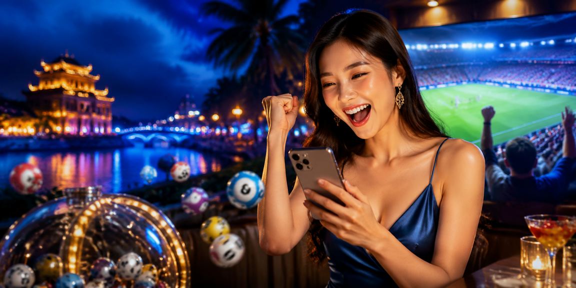 Khung cảnh truyền thống Huế gắn với văn hóa xổ số và jackpot Việt Nam, người dân tham gia trò chơi may mắn