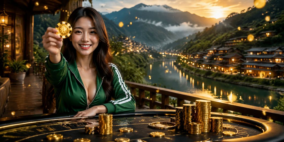 Không gian cá cược casino Việt Nam với ánh đèn lung linh và bầu không khí giải trí sôi động
